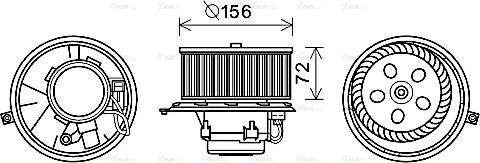 Ava Quality Cooling RT8581 - Вентилятор салона parts5.com