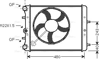 Ava Quality Cooling SAA2013 - Радиатор, охлаждение двигателя parts5.com