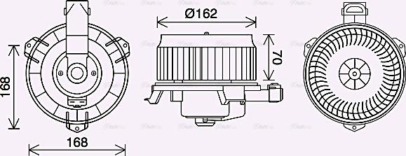 Ava Quality Cooling TO8743 - Вентилятор салона parts5.com