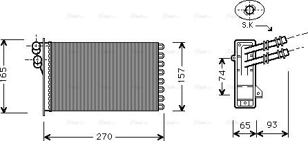 Ava Quality Cooling VN6173 - Теплообменник, отопление салона parts5.com