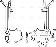 Ava Quality Cooling VN3389 - Масляный радиатор, двигательное масло parts5.com