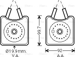 Ava Quality Cooling VN3215 - Масляный радиатор, двигательное масло parts5.com