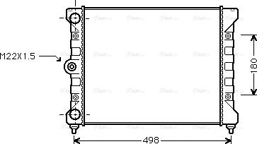 Ava Quality Cooling VN2028 - Радиатор, охлаждение двигателя parts5.com