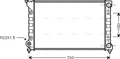 Ava Quality Cooling VN2072 - Радиатор, охлаждение двигателя parts5.com