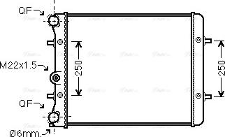 Ava Quality Cooling VN2152 - Радиатор, охлаждение двигателя parts5.com