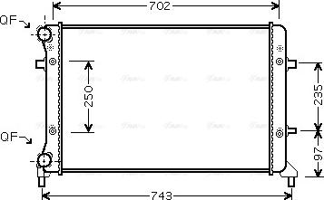 Ava Quality Cooling VN2204 - Радиатор, охлаждение двигателя parts5.com