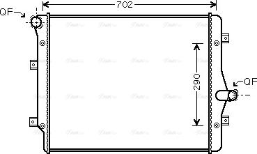 Ava Quality Cooling VN2208 - Радиатор, охлаждение двигателя parts5.com