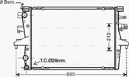 Ava Quality Cooling VN2230 - Радиатор, охлаждение двигателя parts5.com