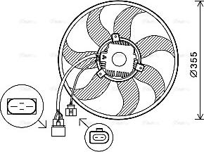 Ava Quality Cooling VN7534 - Вентилятор, охлаждение двигателя parts5.com