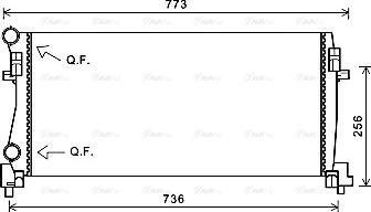 Ava Quality Cooling VNA2340 - Радиатор, охлаждение двигателя parts5.com