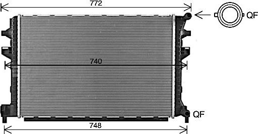 Ava Quality Cooling VNA2383 - Радиатор, охлаждение двигателя parts5.com