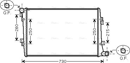 Ava Quality Cooling VNA2255 - Радиатор, охлаждение двигателя parts5.com