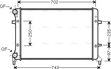 Ava Quality Cooling VNA2205 - Radiador, refrigeración del motor parts5.com