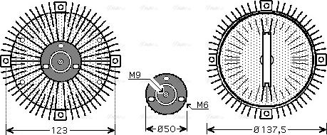 Ava Quality Cooling VNC273 - Сцепление, вентилятор радиатора parts5.com