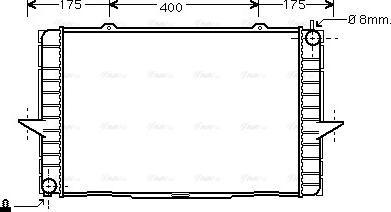 Ava Quality Cooling VO 2148 - Радиатор, охлаждение двигателя parts5.com