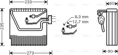 Ava Quality Cooling VO V111 - Испаритель, кондиционер parts5.com