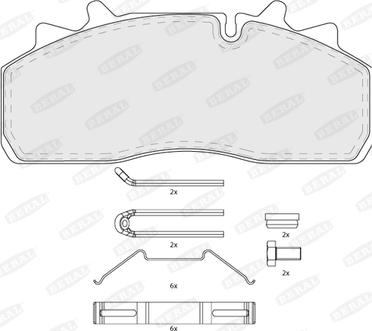 Beral BCV29159TK - Тормозные колодки, дисковые, комплект parts5.com