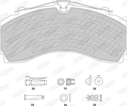 Beral BCV29246TK - Тормозные колодки, дисковые, комплект parts5.com