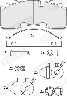 Beral BCV29265TK - Тормозные колодки, дисковые, комплект parts5.com