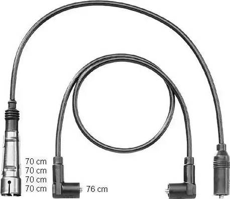 BorgWarner (BERU) ZEF1198 - Комплект проводов зажигания parts5.com