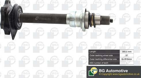 BGA DS2352 - Полуосевой вал, дифференциал parts5.com