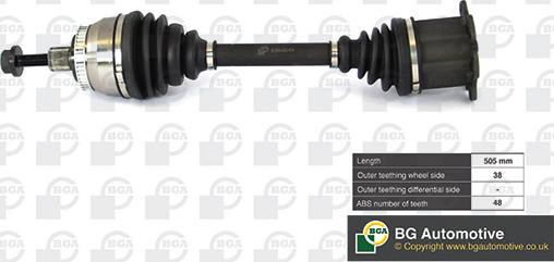 BGA DS2305 - Приводной вал parts5.com