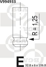 BGA V994933 - Впускной клапан parts5.com