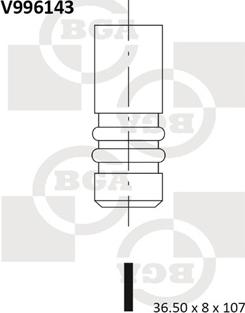 BGA V996143 - Впускной клапан parts5.com