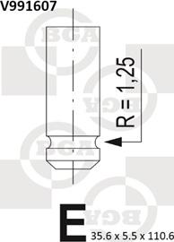 BGA V991607 - Впускной клапан parts5.com