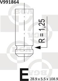 BGA V991864 - Выпускной клапан parts5.com