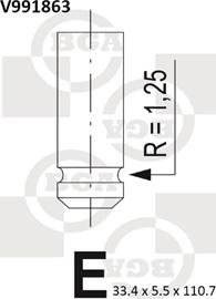 BGA V991863 - Впускной клапан parts5.com