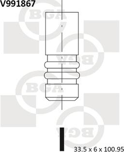 BGA V991867 - Впускной клапан parts5.com