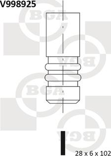 BGA V998925 - Выпускной клапан parts5.com