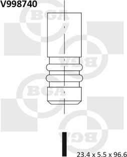 BGA V998740 - Выпускной клапан parts5.com