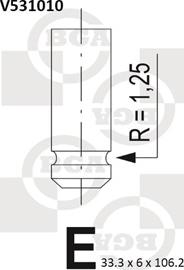 BGA V531010 - Впускной клапан parts5.com