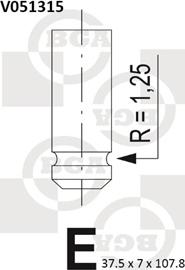 BGA V051315 - Впускной клапан parts5.com