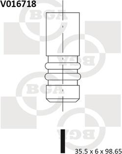 BGA V016718 - Впускной клапан parts5.com