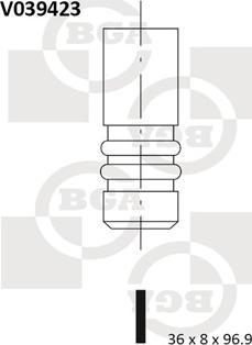 BGA V039423 - Впускной клапан parts5.com