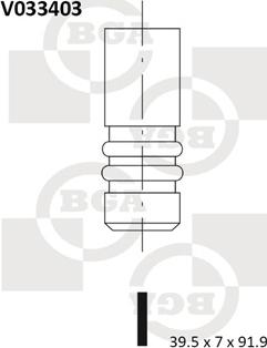 BGA V033403 - Впускной клапан parts5.com