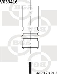 BGA V033416 - Выпускной клапан parts5.com