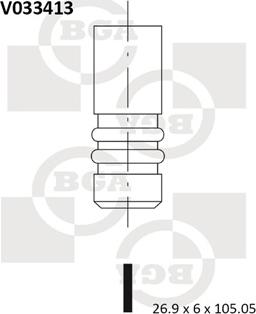 BGA V033413 - Впускной клапан parts5.com