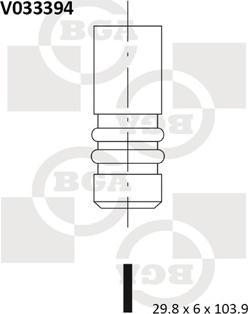 BGA V033394 - Выпускной клапан parts5.com