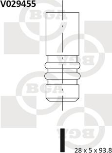 BGA V029455 - Впускной клапан parts5.com