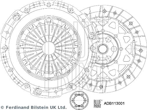 Blue Print ADB113001 - Комплект сцепления parts5.com