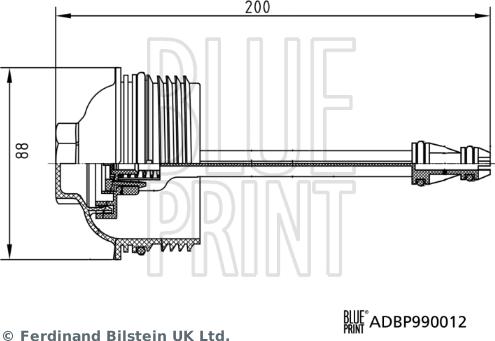 Blue Print ADBP990012 - Крышка, корпус масляного фильтра parts5.com