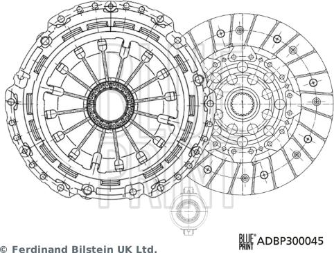 Blue Print ADBP300045 - Комплект сцепления parts5.com