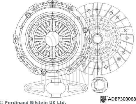 Blue Print ADBP300068 - Комплект сцепления parts5.com