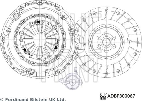 Blue Print ADBP300067 - Комплект сцепления parts5.com