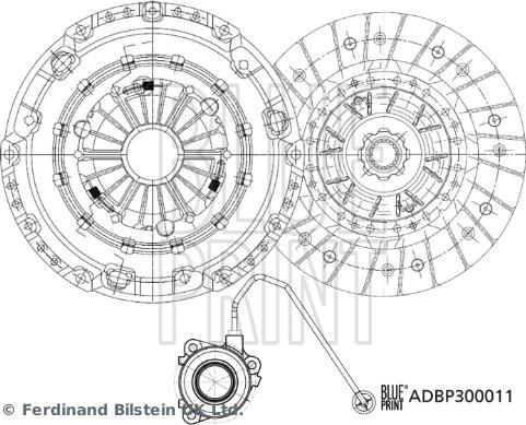 Blue Print ADBP300011 - Комплект сцепления parts5.com