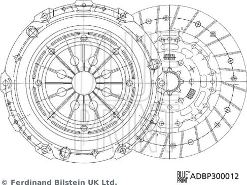 Blue Print ADBP300012 - Комплект сцепления parts5.com